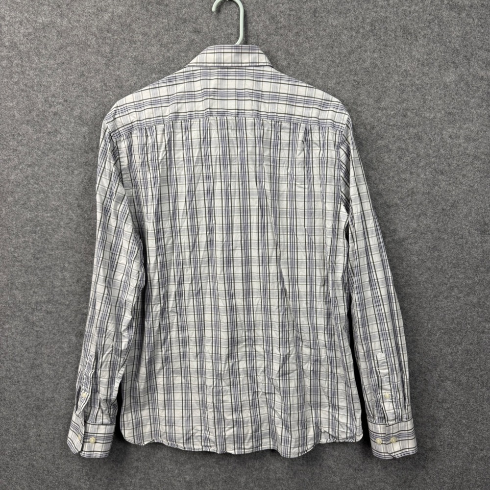 Victorinox Swiss Army Mens Tailored Fit Plaid Button Down Shirt Large Blue White - Picture 3 of 10